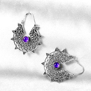 Bohemian Hollow Out Round Dangle Hoops